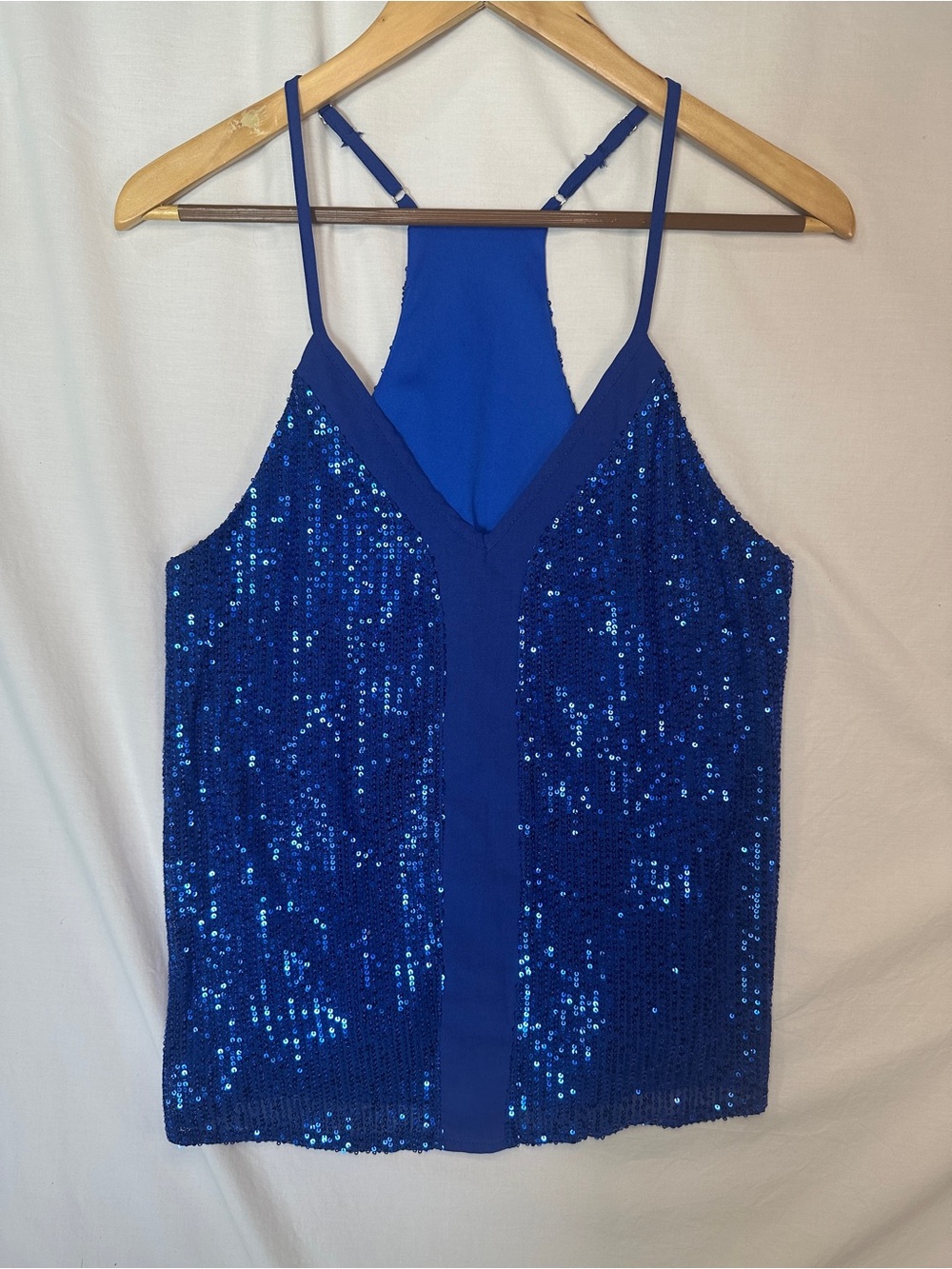 Sequin Racerback Cami in Royal Blue